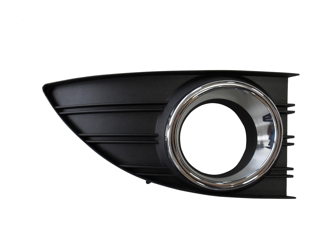 FLUENCE 2010-2012 FRONT BUMPER GRILLE, W/ FOG LAMP HOLE, CHROME FRAMED, RIGHT