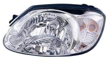 ACCENT 2005-2006 3-4-5 DOOR HEAD LAMP, ELECTRIC ADJ., WHITE CORNER LAMP, LEFT