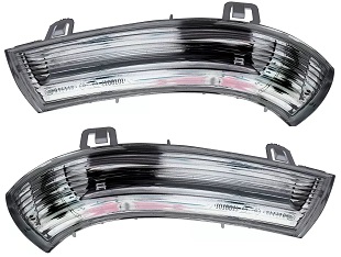 GOLF V 2003-2007 SIDE INDICATOR, ON MIRROR, (SMOKED) LEFT + RIGHT (SET) (GOLF VI 2009-2013, JETTA 2005-2010, PASSAT 2000-2005, PASSAT 2005-2010)