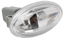 PARTNER 2009-2017 (+BERLINGO) FRONT FENDER INDICATOR, CLEAR WHITE, W/BULB HOLDER, LEFT=RIGHT