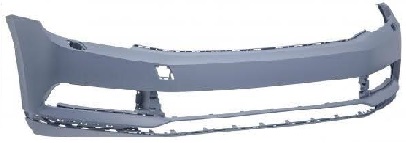 PASSAT B8 2015-2019 FRONT BUMPER, BLACK, W /PRE-MARKED FOR PDC SENSOR HOLE, W/ HEADLAMP WASHER HOLE