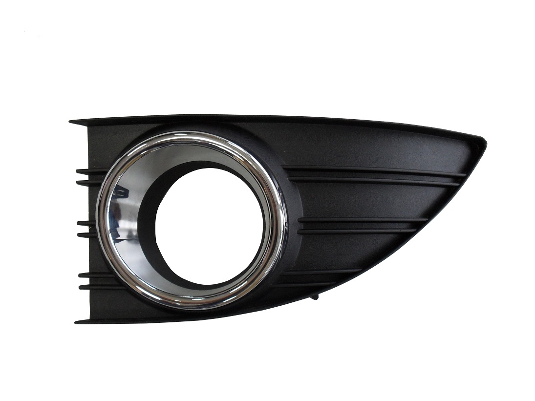 FLUENCE 2010-2012 FRONT BUMPER GRILLE, W/ FOG LAMP HOLE, CHROME FRAMED, LEFT