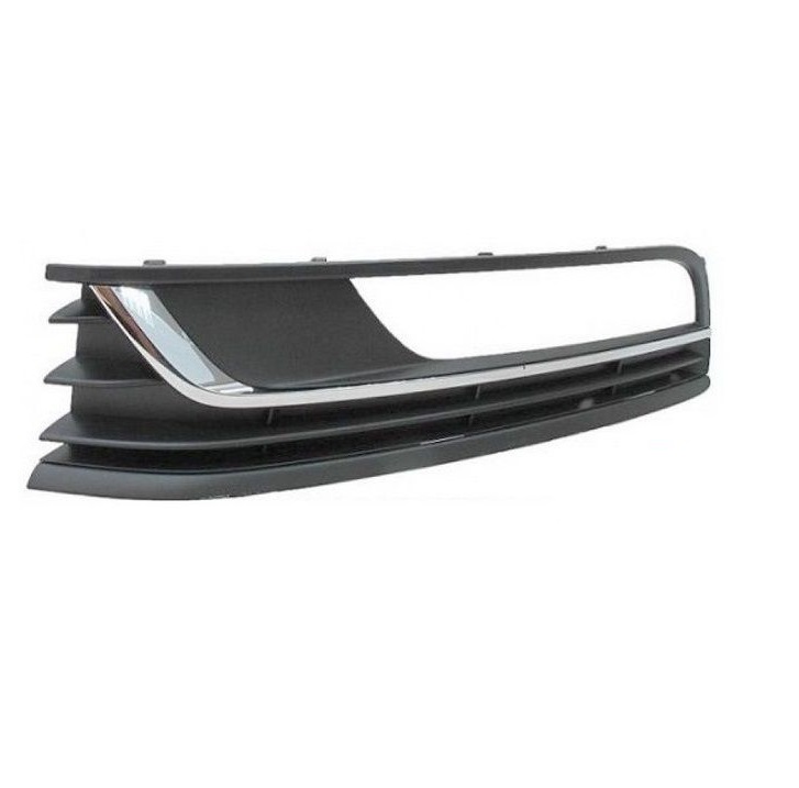 PASSAT B7 2011-2014 FRONT BUMPER GRILLE, W/ SINGLE CHROME MOULDING, W/ FOG LAMP HOLE, RIGHT