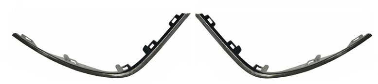 MEGANE IV HATCHBACK / SEDAN 2016- FRONT BUMPER GRILLE MOULDING SET, CHROME (LEFT+RIGHT)