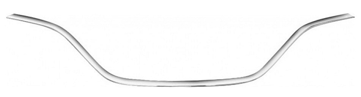 MEGANE IV HATCHBACK / SEDAN 2016- RADIATOR GRILLE LOWER MOULDING (CHROME)
