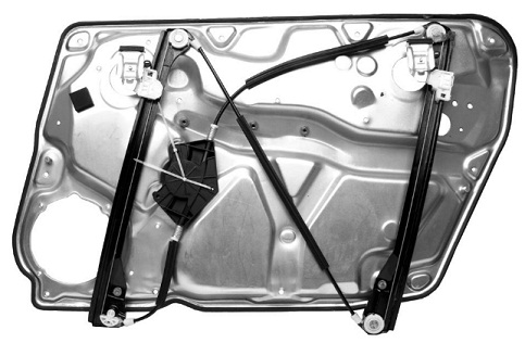 SUPERB 2001-2008 FRONT DOOR WINDOW-LIFT REGULATOR, ELECTRIC ADJ., W/O MOTOR, LEFT (4-5 DOORS)