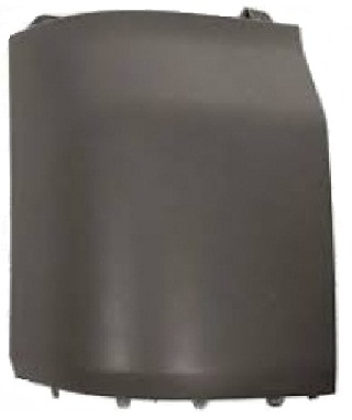 TRANSPORTER T5 2005-2009 + 2010-2015 SINGLE DOOR, REAR BUMPER END CAP, (GRAINED) DARK GRAY, LEFT