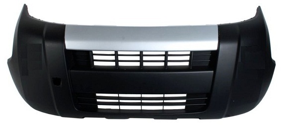 FIORINO-NEMO-BIPPER CARGO 2007-2016 FRONT BUMPER, W/O FOG LAMP HOLE, BLACK (WITH GRAY CHEST)