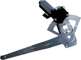TRANSIT MKV 1995-2001 FRONT DOOR WINDOW-LIFT REGULATOR, COMPLETE, ELECTRIC ADJ., W/ MOTOR, RIGHT