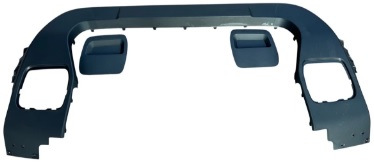 DUSTER 2018-2021 FRONT BUMPER MOULDING, BLACK, W/ TOW HOOK COVER