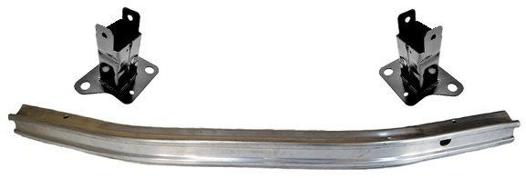 MEGANE II 2002-2006 (+2006-2009) HATCHBACK/SEDAN FRONT BUMPER REINFORCEMENT BAR COMPLETE (ALUMINIUM) W/ HOLDER BRACKETS LEFT+RIGHT  (STEEL)