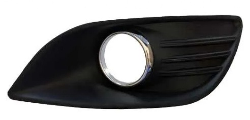 FOCUS 2008-2011 FRONT BUMPER GRILLE, W/ FOG LAMP HOLE, W/ CHROME FRAME, LEFT