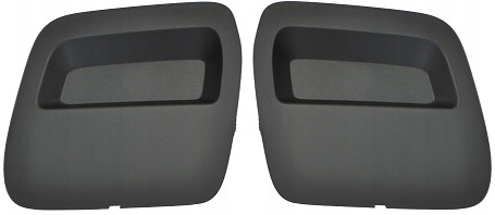 DUSTER 2018-2024 FRONT BUMPER TOWLING HOOK COVER, SET, LEFT + RIGHT (BLACK)
