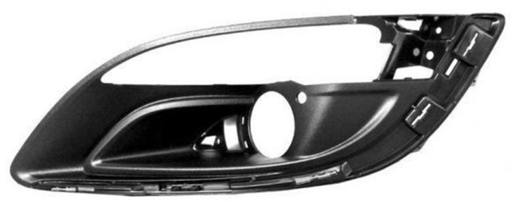 ASTRA J 2010-2012 3-4-5 DOOR FRONT BUMPER GRILLE, W/ FOG LAMP HOLE (CHROME MOULDING), LEFT
