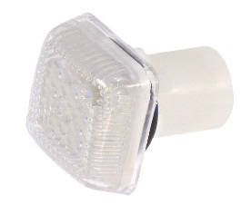 TRANSIT MKIV 1991-1994 SIDE LAMP W/BULB, SQUARE SHAPED, WHITE