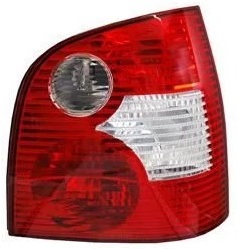 POLO 2002-2005 REAR LAMP COMPLETE W/O BULB, RIGHT (RED-WHITE)