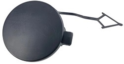 CADDY 2021- FRONT BUMPER TOWING HOOK COVER, ROUGH, BLACK