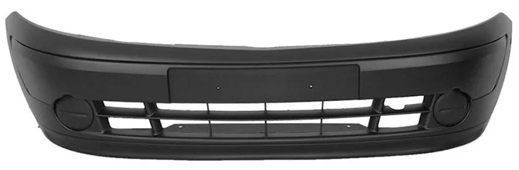 KANGOO 2003-2008 FRONT BUMPER COMPLETE BLACK (ARRANGED FOR MOUNTING FOGLAMP) 