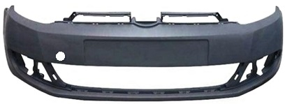 GOLF VI 2008-2012 FRONT BUMPER, BLACK, W/O PDC SENSOR HOLE, W/O HEADLAMP WASHER HOLE