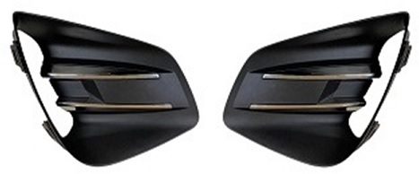 CLIO V 2019- FRONT BUMPER GRILLE, W/CHROME STRIP (LEFT/RIGHT), SET