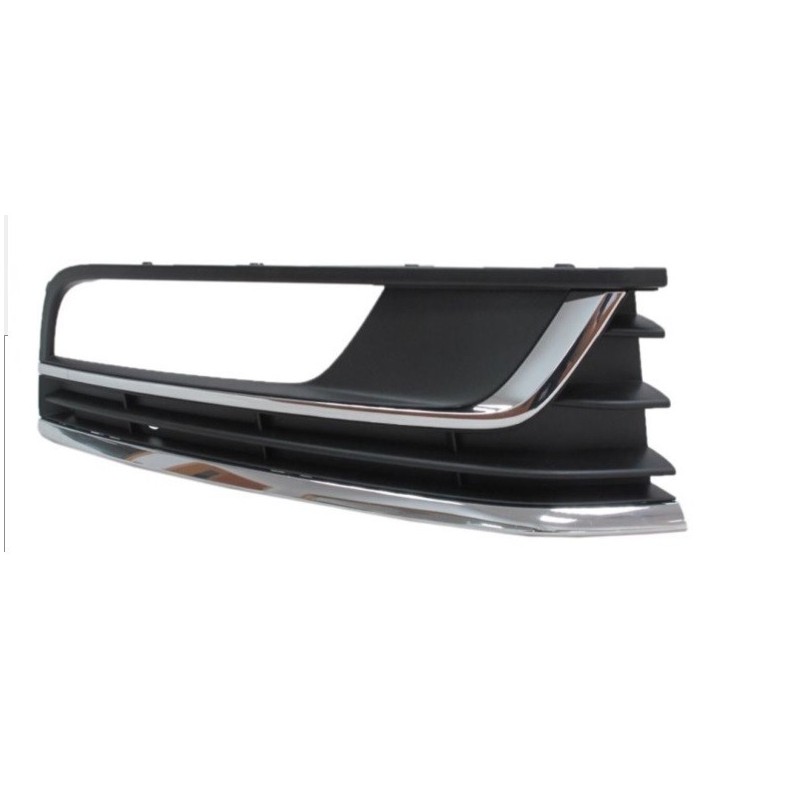 PASSAT B7 2011-2014 FRONT BUMPER GRILLE, W/ DOUBLE CHROME MOULDING, W/ FOG LAMP HOLE, LEFT