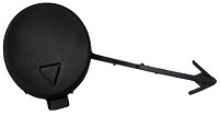 CRAFTER 2006-2016 FRONT BUMPER TOWING HOOK COVER, BLACK