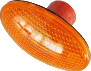 TRANSIT MKV 1995-2001 + MKVI (V184) 2001-2006 +  (V347) 2006-2013 SIDE INDICATOR LAMP, OVAL SHAPED, AMBER W/O LAMP BASE (LEFT=RIGHT)