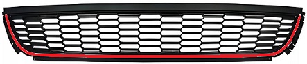 POLO 2010-2014 FRONT BUMPER LOWER GRILLE, W/ RED STRIP (GTI)