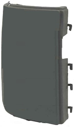 TRANSPORTER T5 2005-2009 + 2010-2015 TWIN DOOR, REAR BUMPER END CAP, DARK GRAY, LEFT