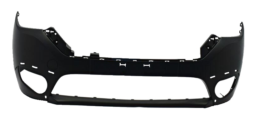 LODGY STEPWAY 2016- (+DOKER STEPWAY 2016-2017) FRONT BUMPER BLACK W/ FOG LAMP HOLES W/ EXTERNAL MOULDING HOLES