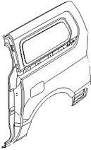 H1 MINI BUS 2007-2013 (SINGLE DOOR) SIDE PANEL REAR, LEFT