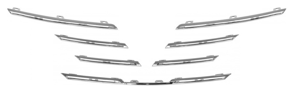 MEGANE IV HATCHBACK / SEDAN 2016- RADIATOR GRILLE UPPER MOULDING, CHROMED (7 PIECES)