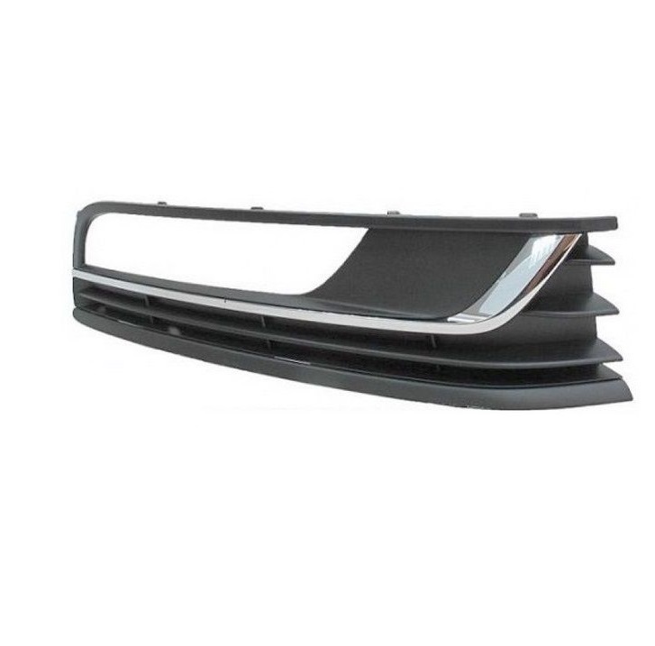 PASSAT B7 2011-2014 FRONT BUMPER GRILLE, W/ SINGLE CHROME MOULDING, W/ FOG LAMP HOLE, LEFT