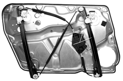SUPERB 2001-2008 FRONT DOOR WINDOW-LIFT REGULATOR, ELECTRIC ADJ., W/O MOTOR, RIGHT (4-5 DOORS)