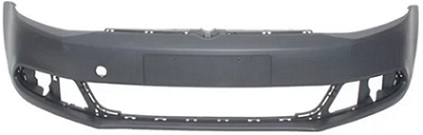 JETTA VI 2011-2014 FRONT BUMPER, BLACK, W/O PDC SENSOR HOLE, W/O HEADLAMP WASHER HOLE