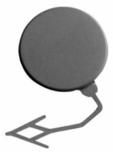 A5 2011-2017 REAR BUMPER TOW HOOK COVER, PRIMED