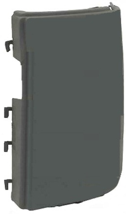 TRANSPORTER T5 2005-2009 + 2010-2015 TWIN DOOR, REAR BUMPER END CAP, DARK GRAY, RIGHT